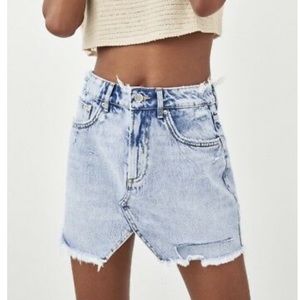 Zara Distressed Mini Skirt